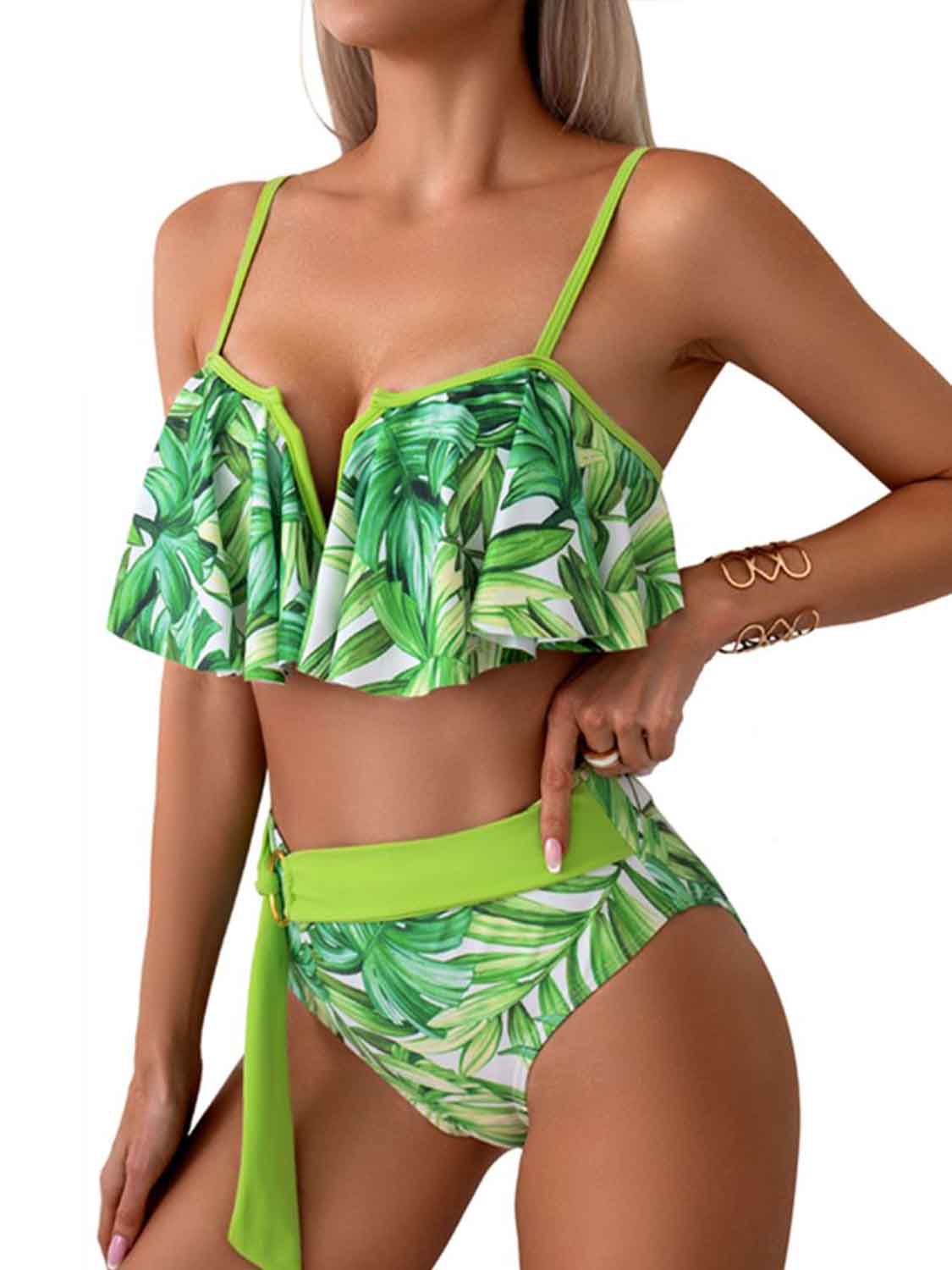 Notched Bikini Set