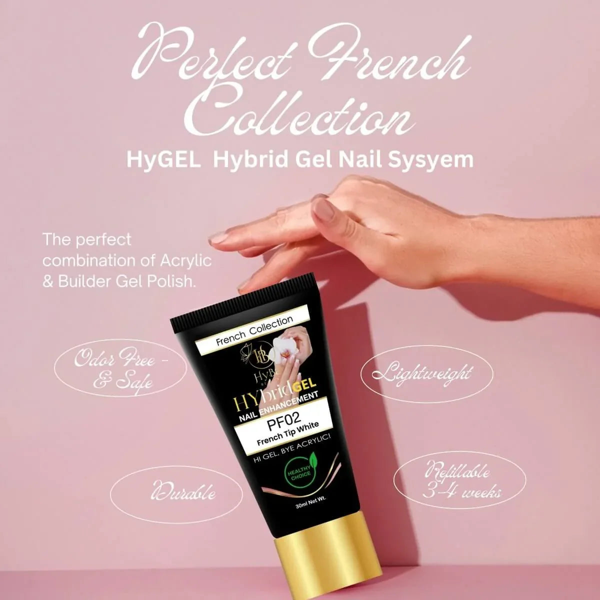 #1 PERFECT FRENCH Starter Kit -HyGEL® Hybrid Gel Nail System Default Title
