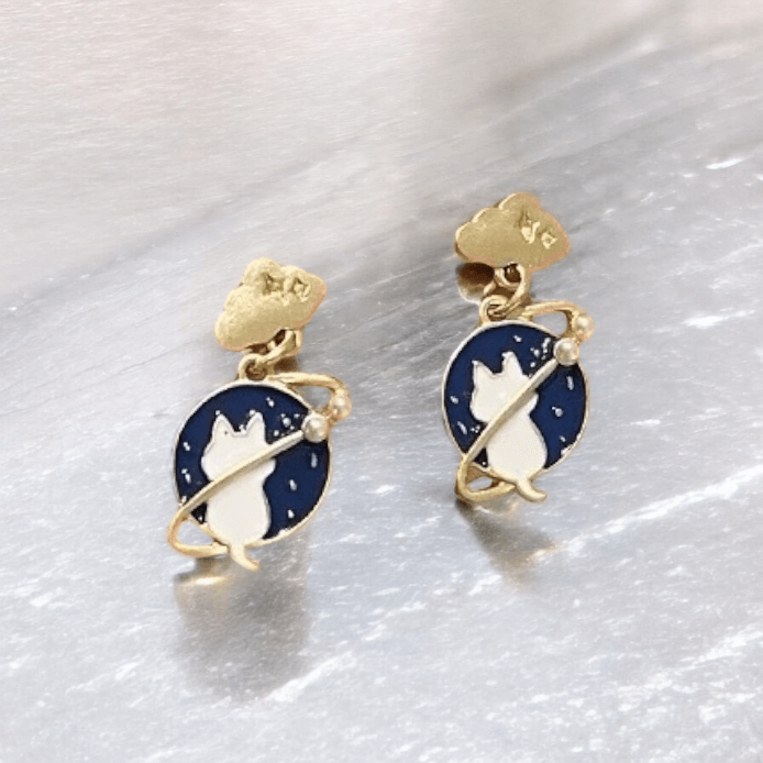 Shopminx Space Cat Earings Default Title