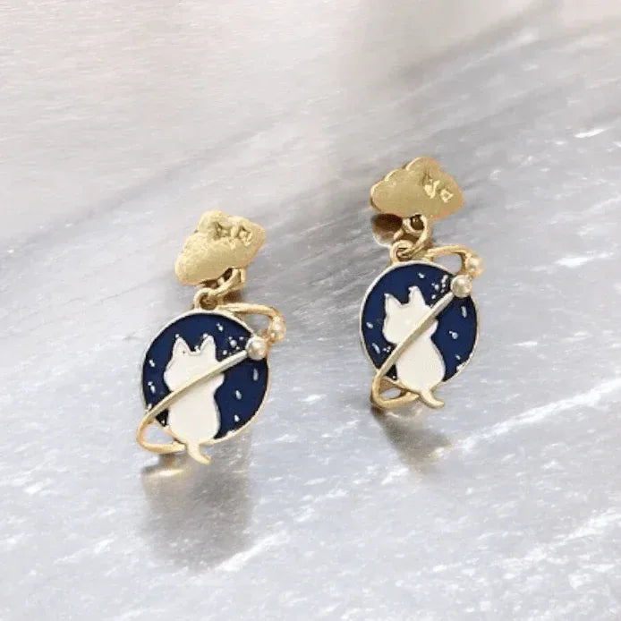 Space Cat Earings Default Title