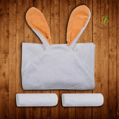 Amber Bunny Hooded Towel & 2 Washcloths Default Title
