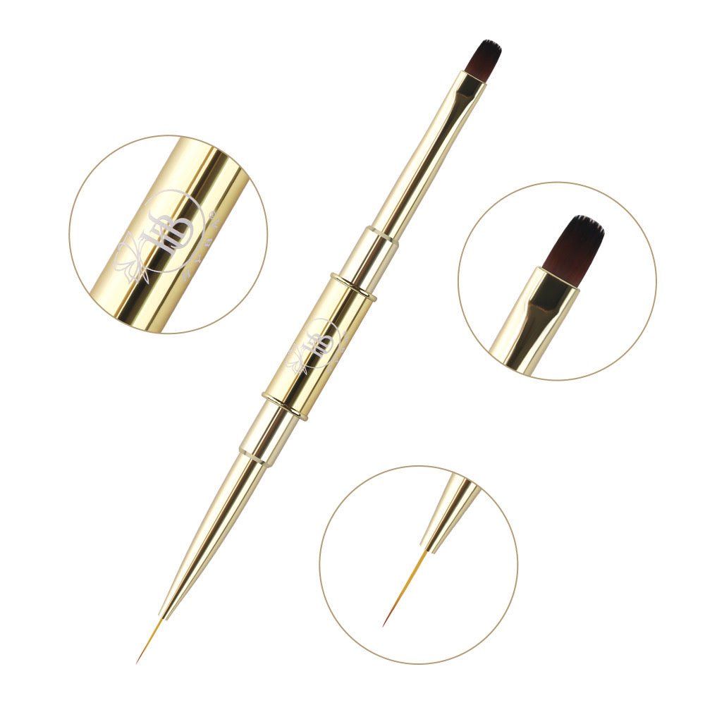#16 BUILDER APPLICATION Square Dual Brush and Liner (GOLD)