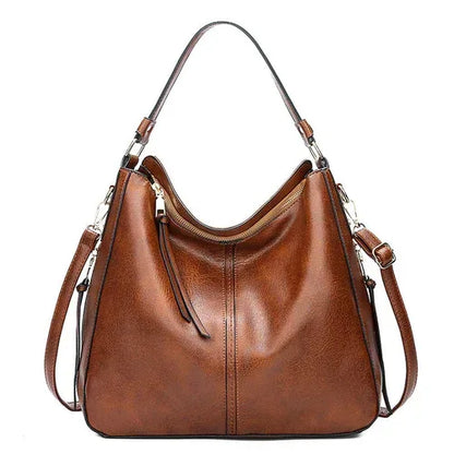 Hobos Zipper Bucket Bags With Adjustable Shoulder-strap Handbags Brown