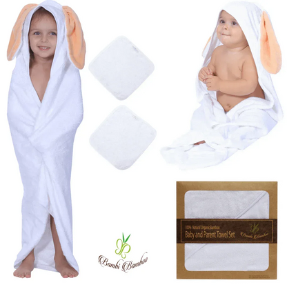 Amber Bunny Hooded Towel & 2 Washcloths Default Title