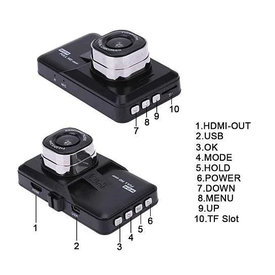 Black Box Dash Cam 1080P G-Sensor Looping Car Camera Default Title