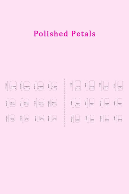 SO PINK BEAUTY Press On Nails 2 Packs Polished Petals / One Size