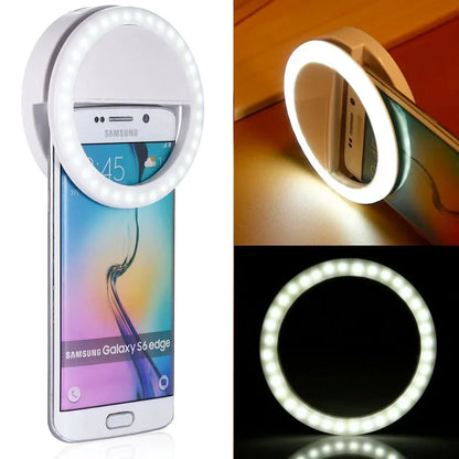 Portable Selfie Ring Clip On for Mobile Phone Default Title