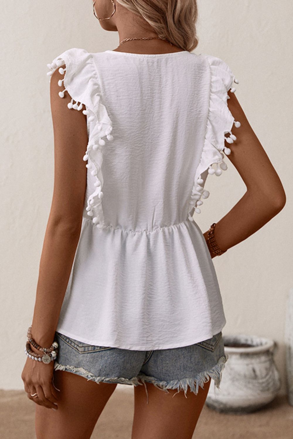 Embroidered Baby doll Top