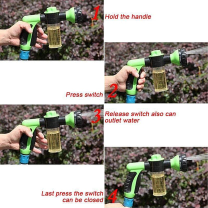 Foam Spray Water Gun – Car, Garden & Pet Washer Green