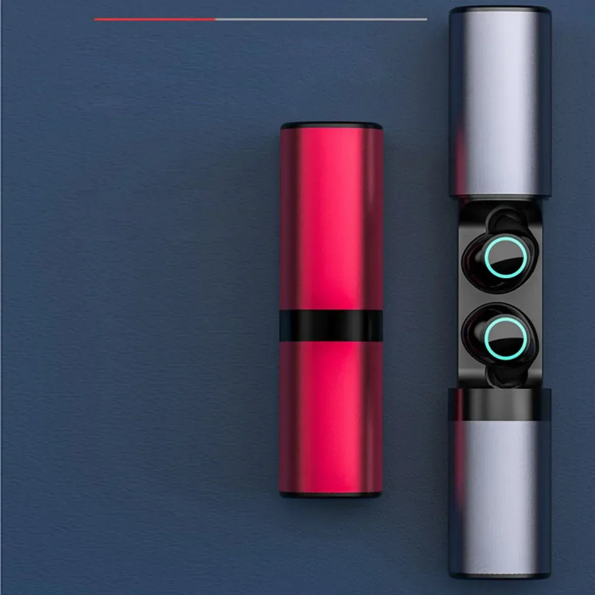 True Twin 2 In 1 Wireless Headphones With Phone Charger POINSETTA RED