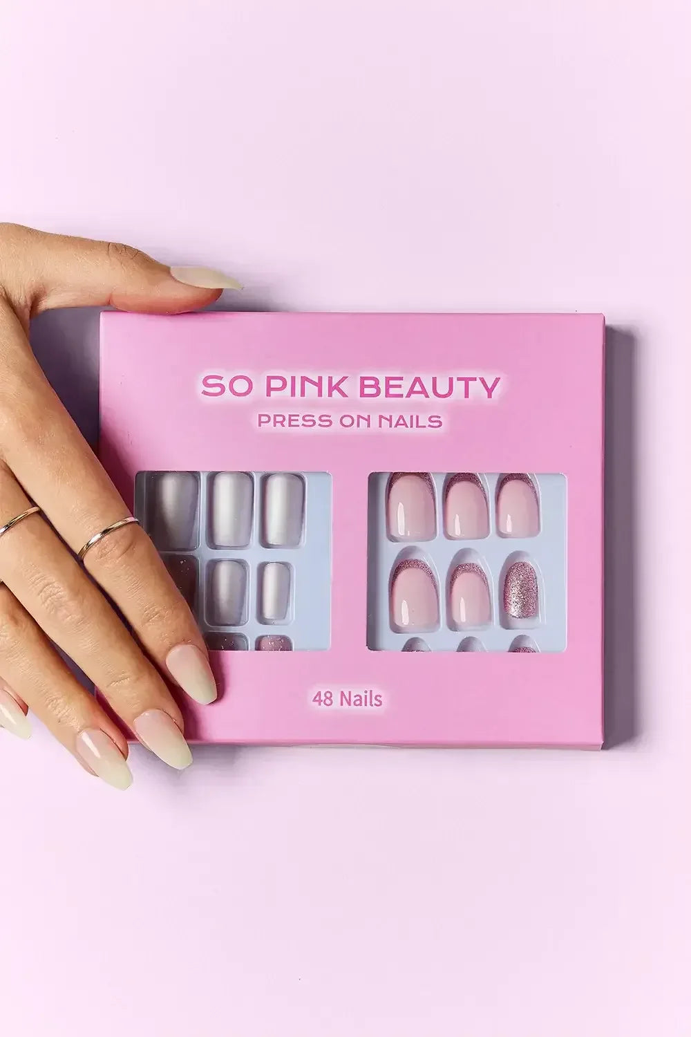 SO PINK BEAUTY Press On Nails 2 Packs Blush Bliss / One Size