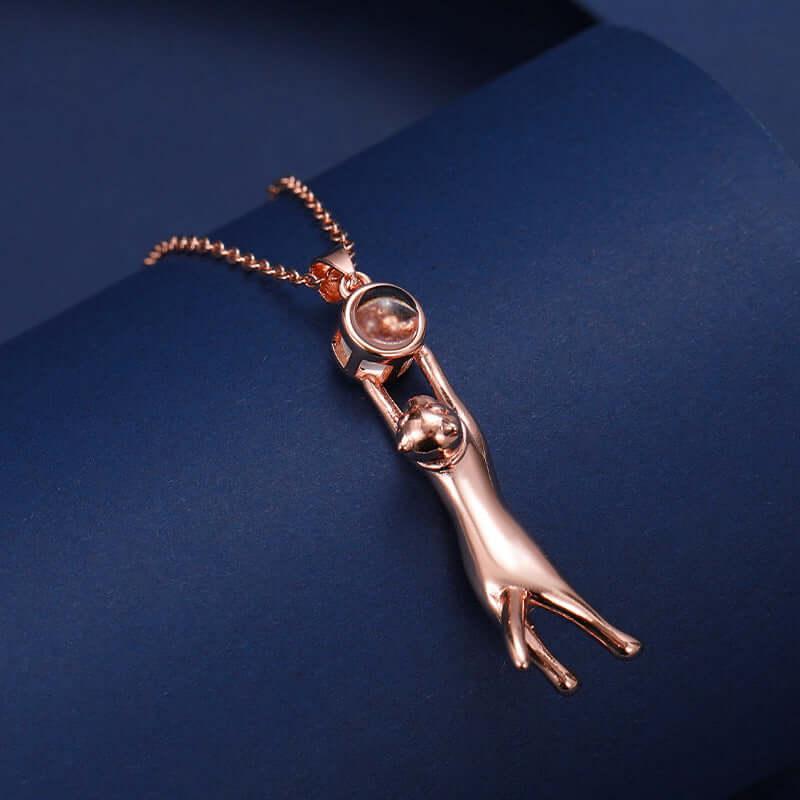 Simple and versatile kitten nano projection pendant with 100 languages I love you in high-definition color photos eprolo