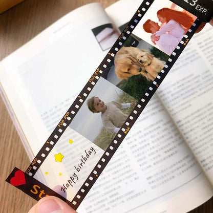 New Customized 10 Photos 2 Texts Memory Film Roll Keychain DIY Custom Album Keyring Personalized Wedding Anniversary Lovers Gift 10 photos 2 texts