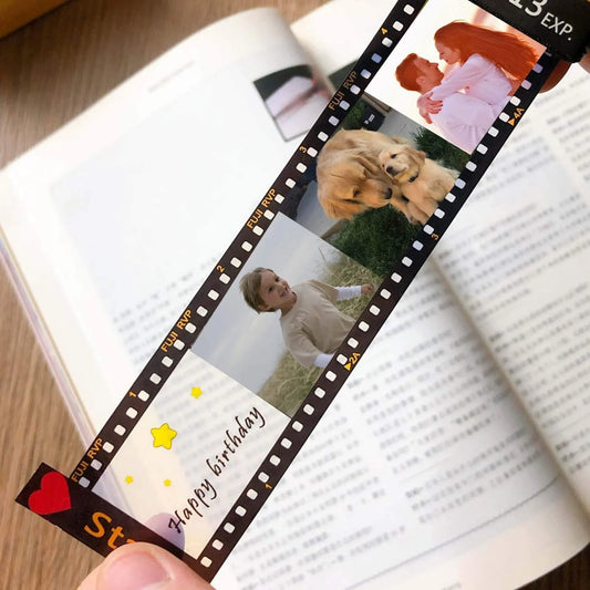 New Customized 10 Photos 2 Texts Memory Film Roll Keychain DIY Custom Album Keyring Personalized Wedding Anniversary Lovers Gift 10 photos 2 texts