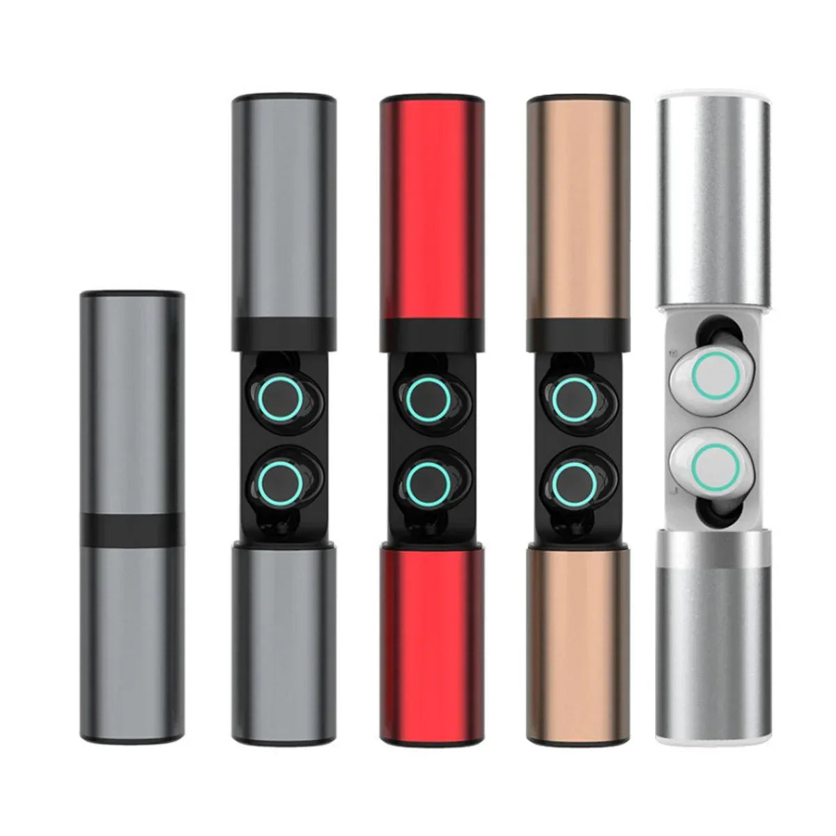 True Twin 2 In 1 Wireless Headphones With Phone Charger POINSETTA RED