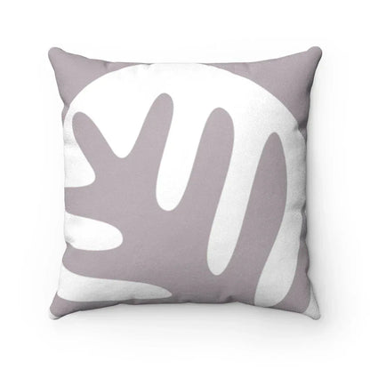 Abstract Pink Leaf Double Sided Print Faux Suede Home Decor Cushion 14" × 14"