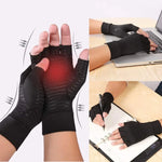 Compression Arthritis Glove Unisex Joint Pain Relief Half Finger Brace S