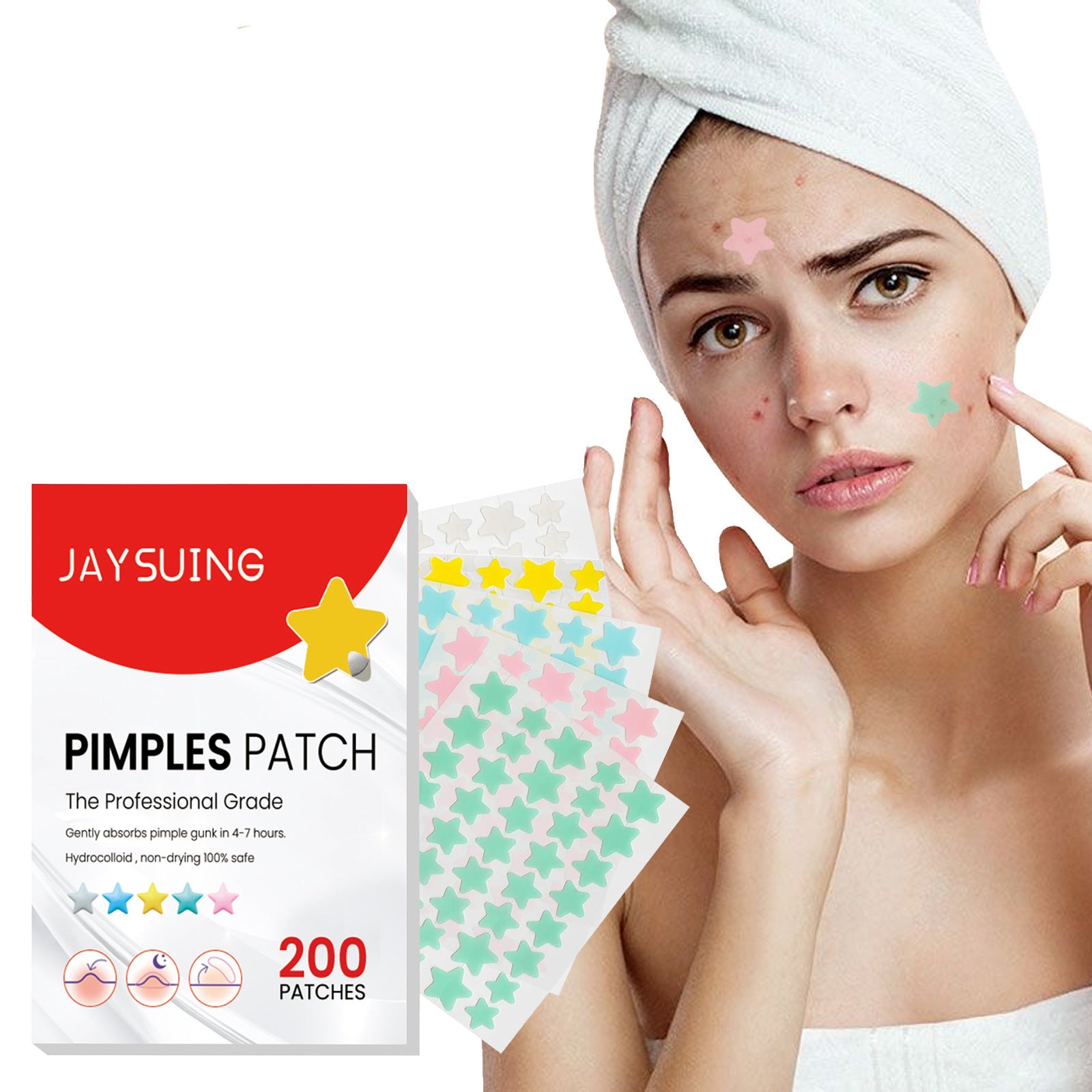 Acne Patch Facial Skin Care Fade Blemishes Pimple Marks Closed Acne Blemishes Cover Acne Pimple Repair Patch