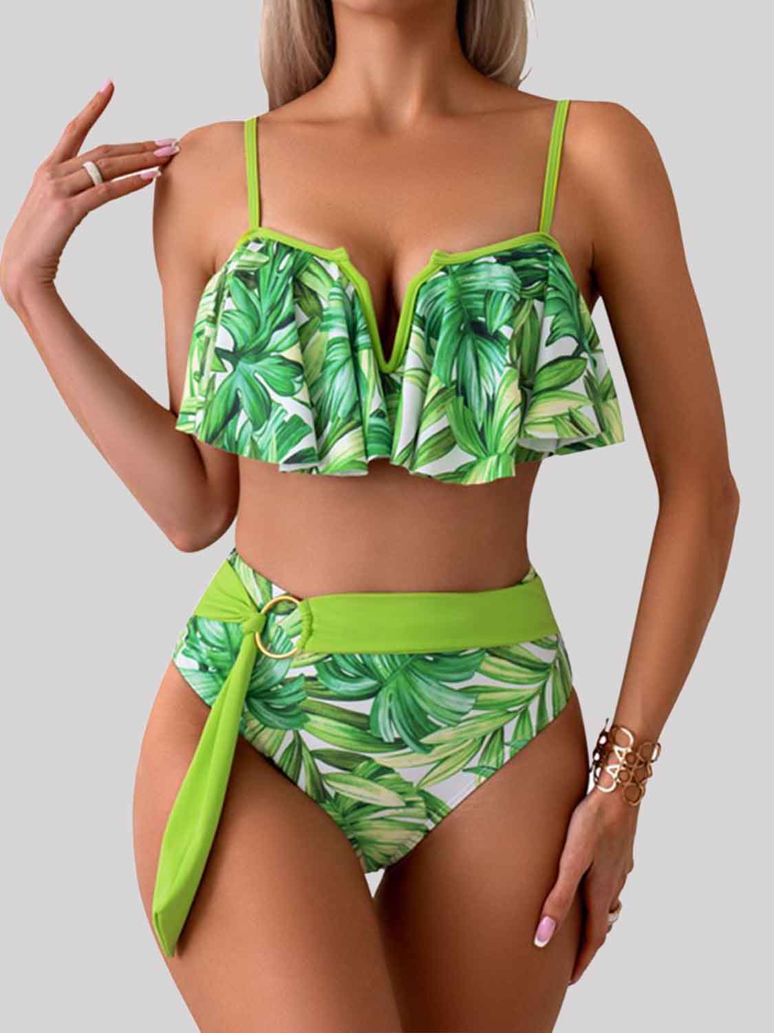 Notched Bikini Set