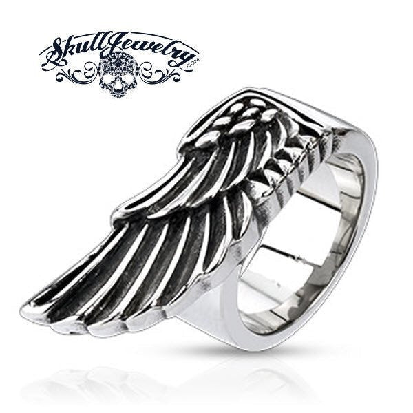 Egyptian Wing Stainless Steel Ring (#360)