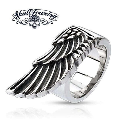 Egyptian Wing Stainless Steel Ring (#360) Size 15