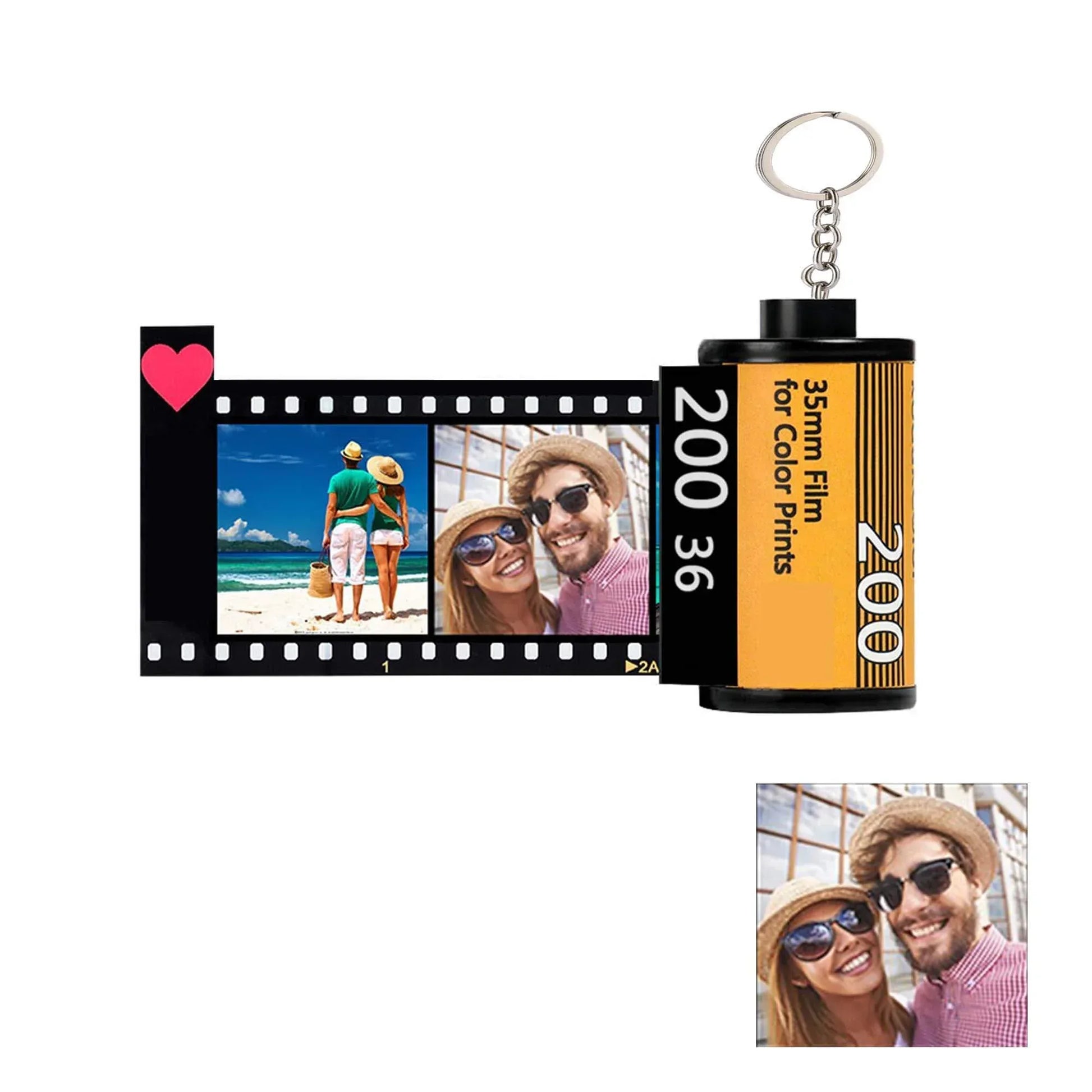 New Customized 10 Photos 2 Texts Memory Film Roll Keychain DIY Custom Album Keyring Personalized Wedding Anniversary Lovers Gift 10 photos 2 texts