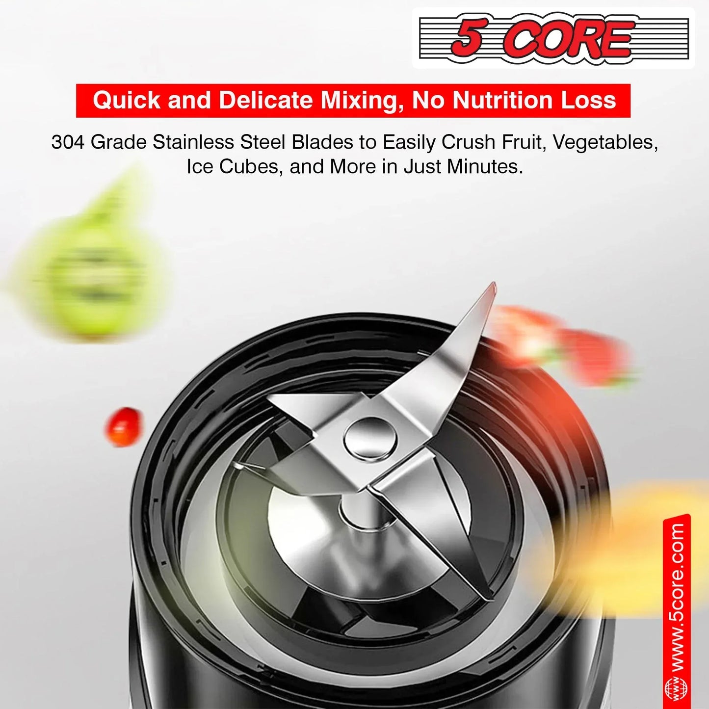 5Core Portable Personal Blender for Kitchen 20Oz Capacity 160W No