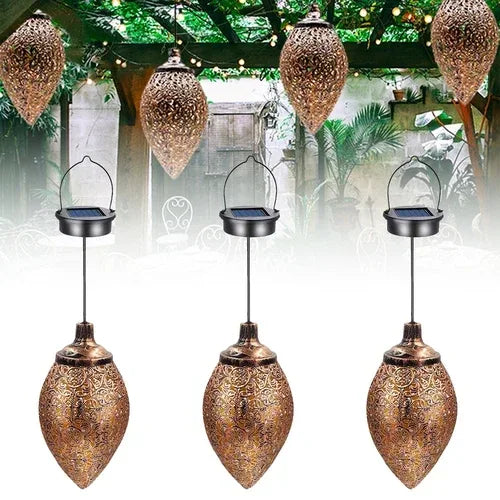 Solar Light LED Lantern Garland Waterproof Hanging Outdoor Fairy Light 3pcs