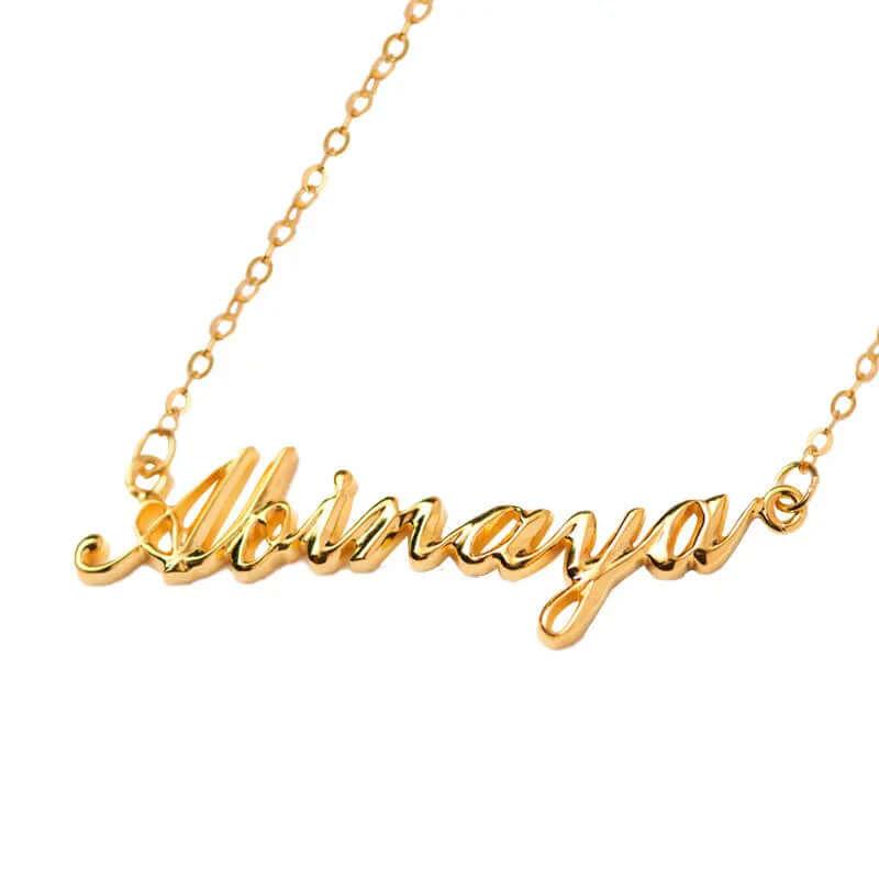 Full Silver Name Necklace - silver name necklace Rose Gold