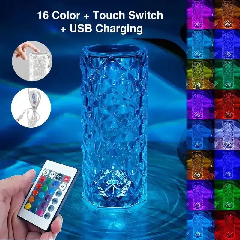 USB Rechargeable LED Atmosphere Room Decor 16colors USB chargin