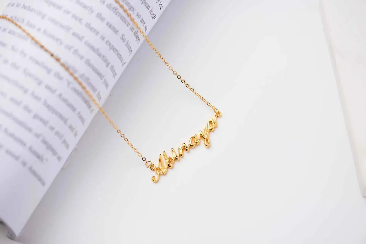 Full Silver Name Necklace - silver name necklace Rose Gold
