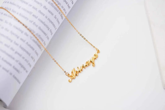 Full Silver Name Necklace - silver name necklace Rose Gold