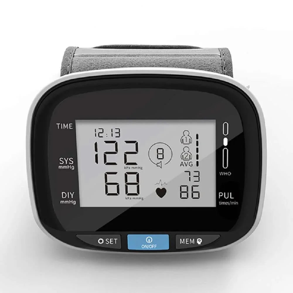 Digital Wrist Blood Pressure Monitor Beat Rate Meter Device Equipment Default Title