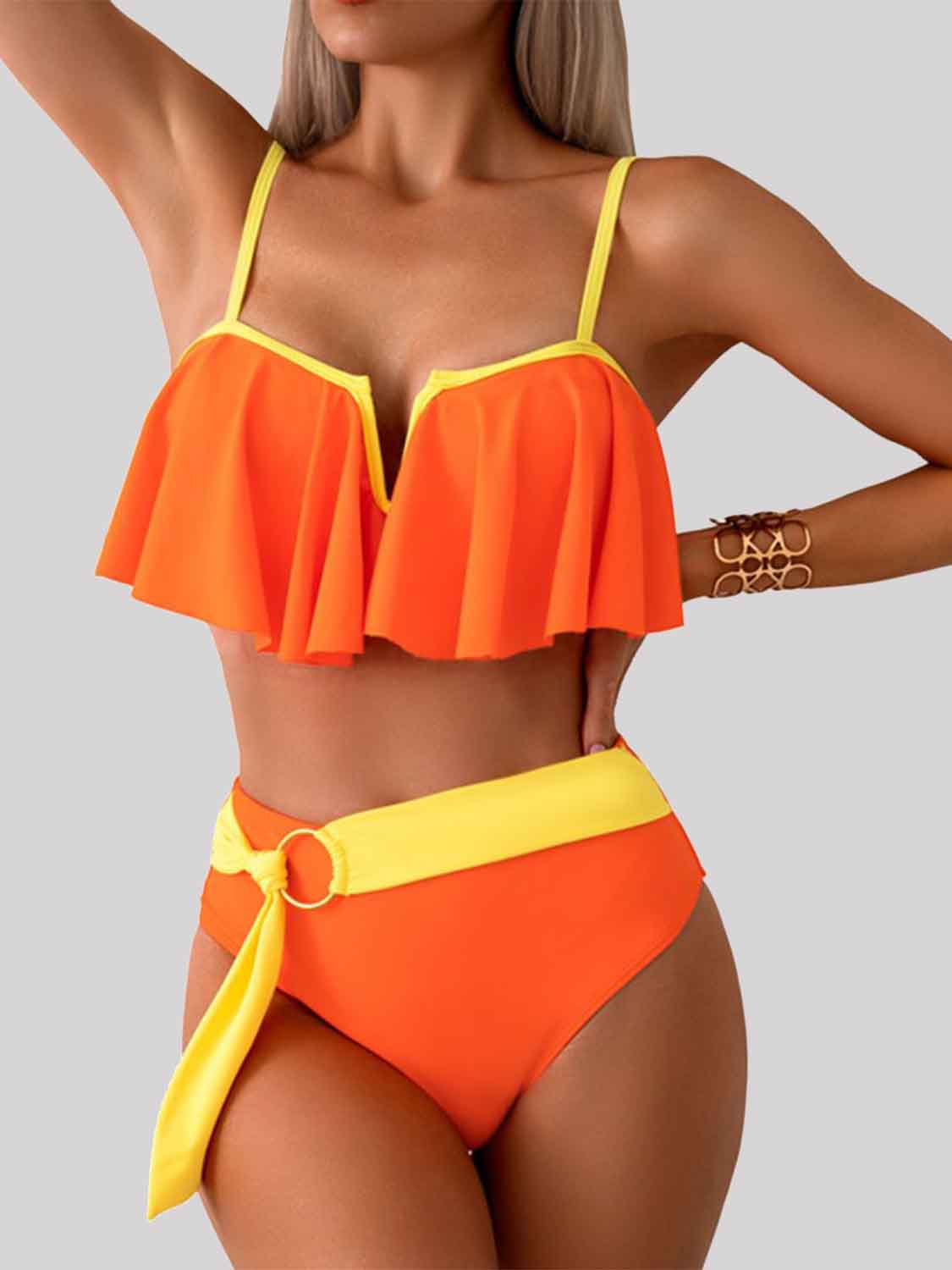 Notched Bikini Set