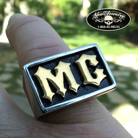 MC - Gold-Tone/Stainless Steel Ring (#530) Size 15