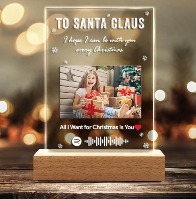 Custom Photo Acrylic Song Panel Personalized Photo Frame Living Room Decoration, BirthdayAnniversary Gift ,Gifts for Lovers Rectangle / warm light base