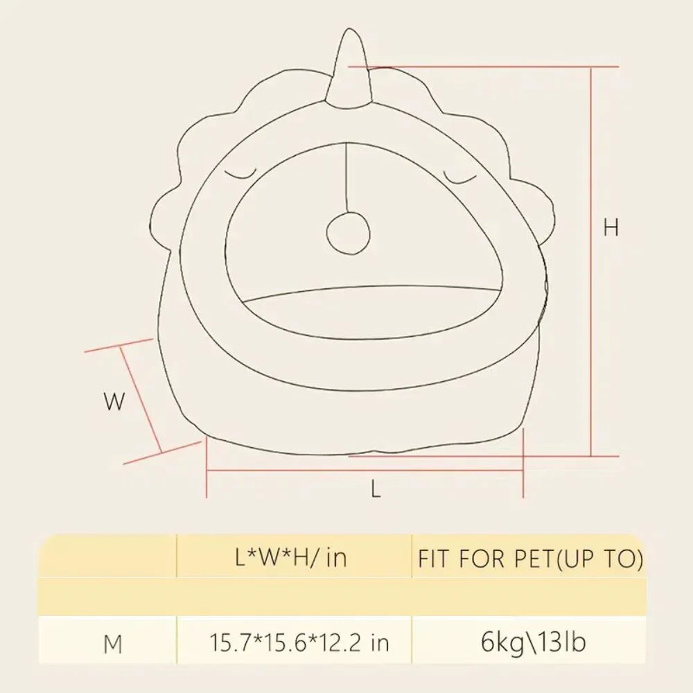 Adorable Dinosaur Pet House with Toy Default Title