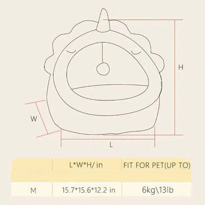 Adorable Dinosaur Pet House with Toy Default Title