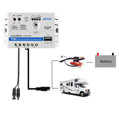 50W 12V Solar Charger Kit Default Title