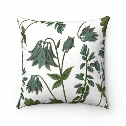 Bluebell Blossoms Double Sided Print Faux Suede Home Decor Cushion 14" × 14"