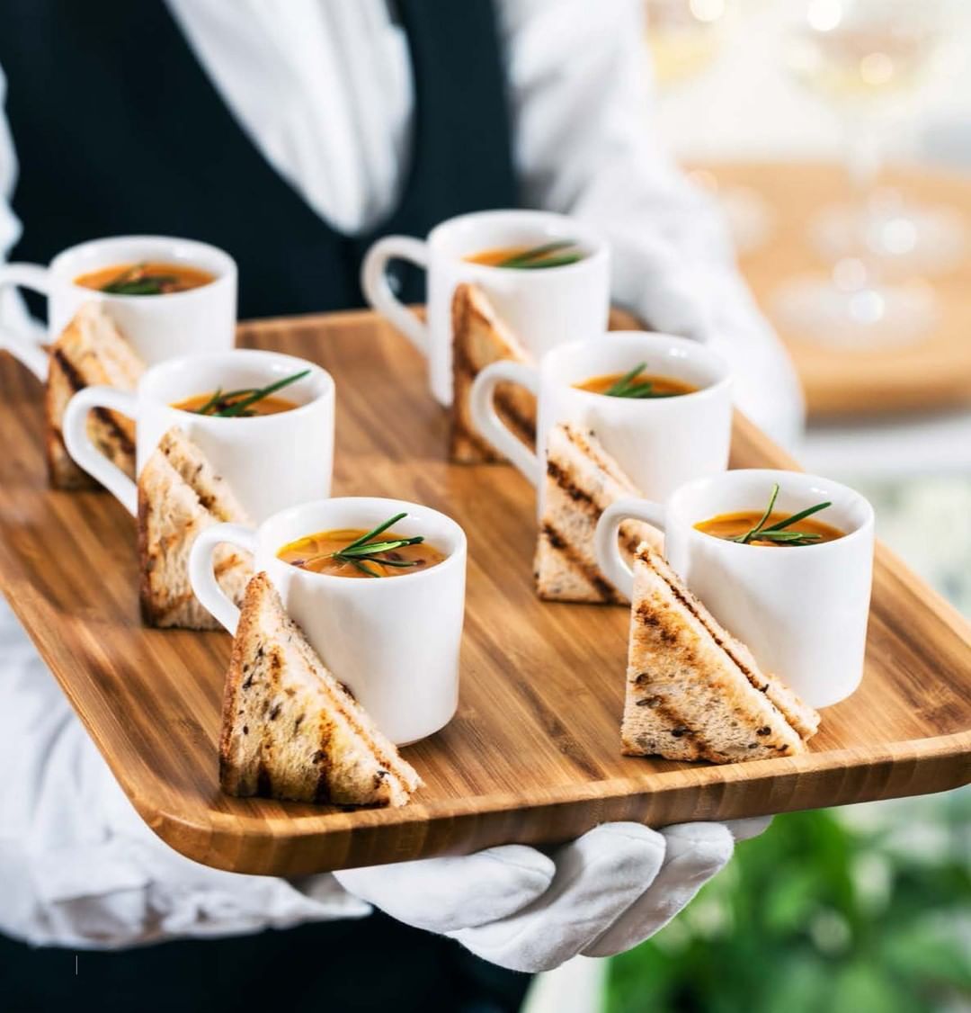 Bamboo Platter 13" inch X 9" inch | For Appetizers / Barbecue / Burger Sliders