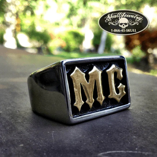 MC - Gold-Tone/Stainless Steel Ring (#530) Size 15