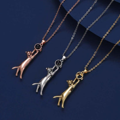 Simple and versatile kitten nano projection pendant with 100 languages I love you in high-definition color photos eprolo
