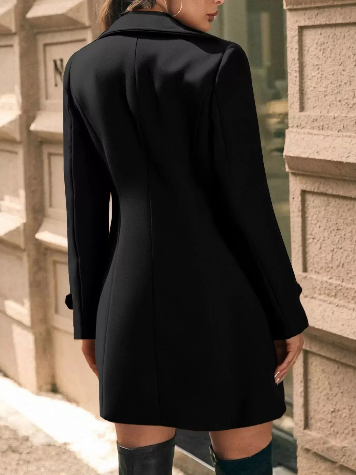 Double-Breasted Wool Blend Overcoat XL / Caramel