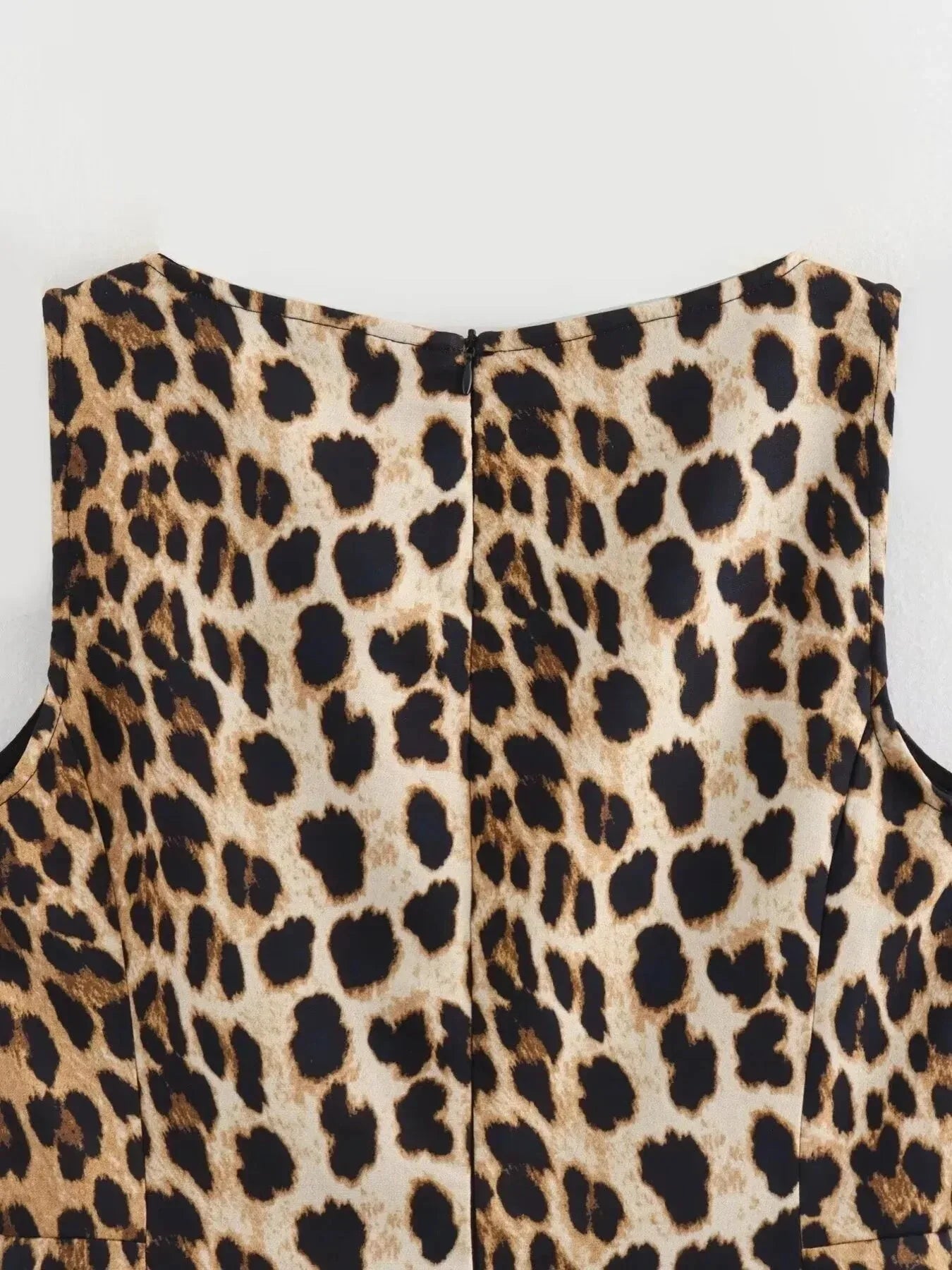 Leopard Print Sleeveless : Mini Dress S / Leopard