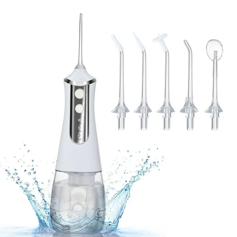 350ml Large Water Tank Dental Flushing Device USB Charging Irrigator White