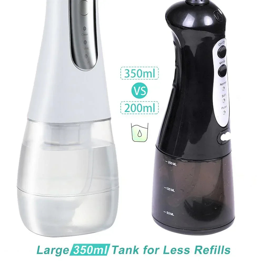 350ml Large Water Tank Dental Flushing Device USB Charging Irrigator White