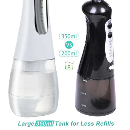 350ml Large Water Tank Dental Flushing Device USB Charging Irrigator White
