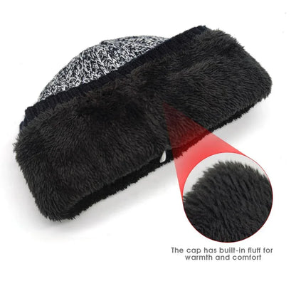 3Pcs Winter Scarf Hat Gloves Kit Beanie Hat & Long Scarf & Gloves Gift Coffee