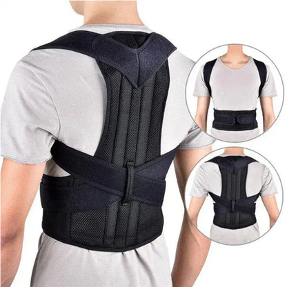 Adjustable Posture Corrector Low Back Support Shoulder Brace Belt For L